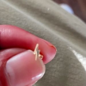 Solid 14 kt Yellow Gold Bolt Stud Earrings